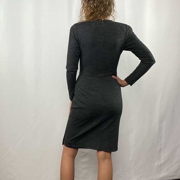Vintage Jeannene Booher Wool Long Sleeve Dress in Grey‎ Size 0 - Picture 3 of 7